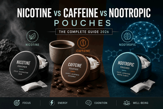 Nicotine vs. Caffeine vs. Nootropic Pouches: The Complete Guide (2026)