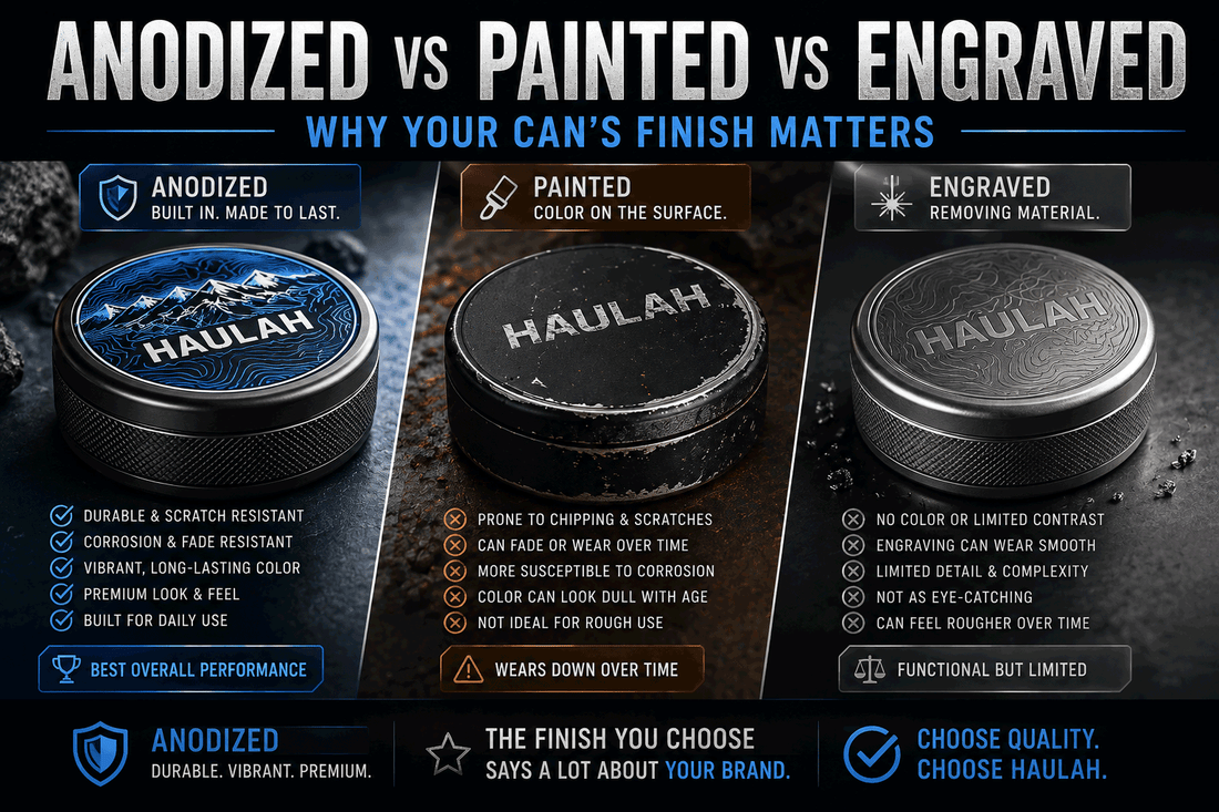 Anodized vs. Painted vs. Engraved: Why Your Can's Finish Matters