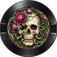 Skull Roses Roots Snakes