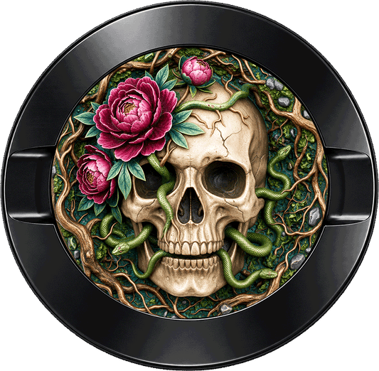 Skull Roses Roots Snakes