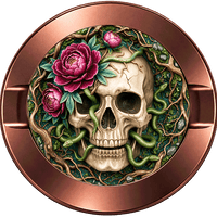 Skull Roses Roots Snakes