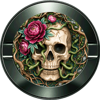 Skull Roses Roots Snakes