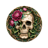 Skull Roses Roots Snakes