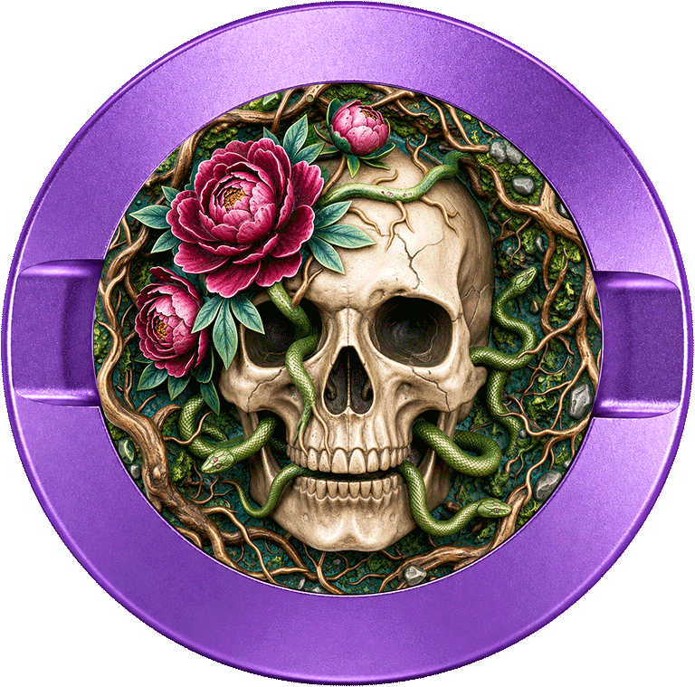 Skull Roses Roots Snakes